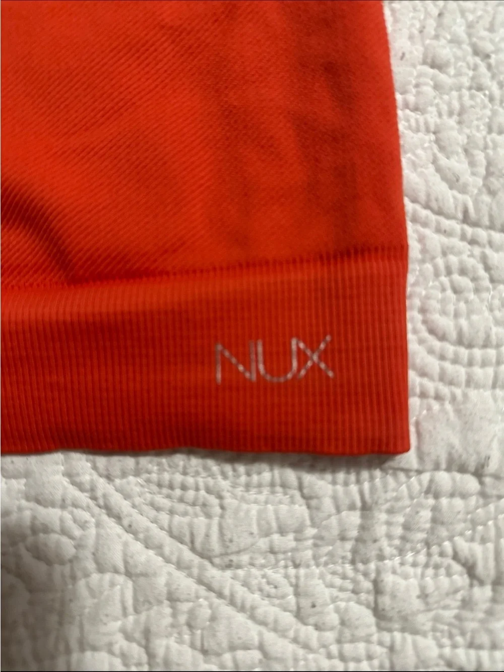 NUX Orange-Red Seamless Crop Athletic Tank